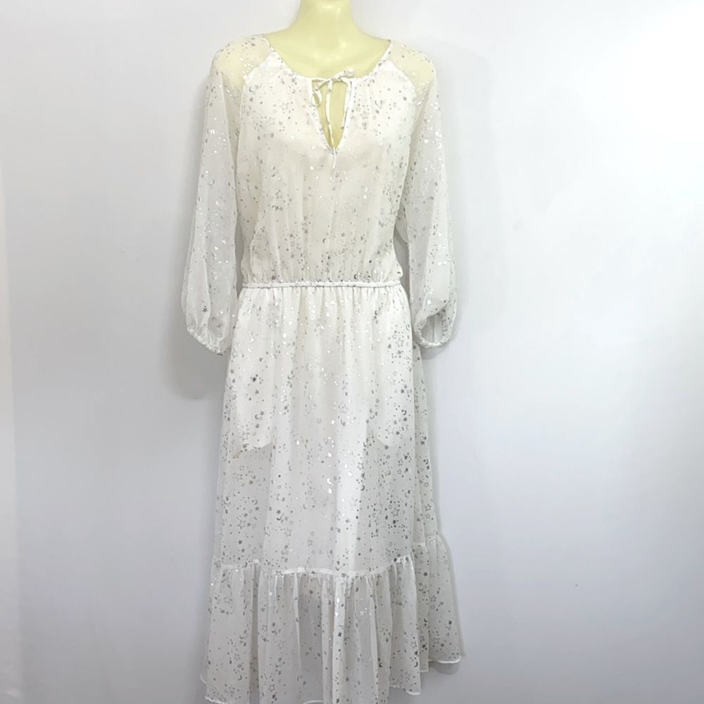 Gap Dress Starry White Fit and Flare NWOT Size Small
